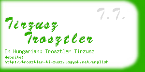 tirzusz trosztler business card